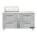 Continental D60N8C-D 60" Designer Line Sandwich/Salad Prep Table w/ Refrigerated Base, 115v-cityfoodequipment.com