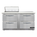 Continental D60N8C-FB-D 60" Designer Line Sandwich/Salad Prep Table w/ Refrigerated Base, 115v-cityfoodequipment.com