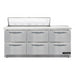 Continental D72N12-FB-D 72" Designer Line Sandwich/Salad Prep Table w/ Refrigerated Base, 115v-cityfoodequipment.com