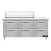 Continental D72N12C-D 72" Designer Line Sandwich/Salad Prep Table w/ Refrigerated Base, 115v-cityfoodequipment.com