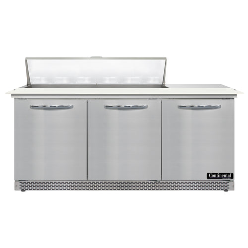 Continental D72N12C-FB 72" Designer Line Sandwich/Salad Prep Table w/ Refrigerated Base, 115v-cityfoodequipment.com