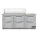 Continental D72N12C-FB-D 72" Designer Line Sandwich/Salad Prep Table w/ Refrigerated Base, 115v-cityfoodequipment.com