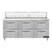 Continental D72N18-D 72" Designer Line Sandwich/Salad Prep Table w/ Refrigerated Base, 115v-cityfoodequipment.com