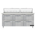 Continental D72N18C-D 72" Designer Line Sandwich/Salad Prep Table w/ Refrigerated Base, 115v-cityfoodequipment.com