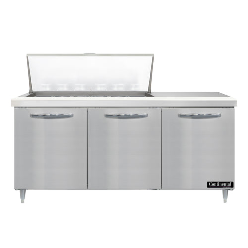 Continental D72N18M 72" Designer Line Sandwich/Salad Prep Table w/ Refrigerated Base, 115v-cityfoodequipment.com