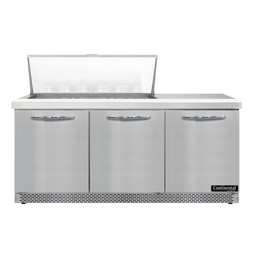 Continental D72N18M-FB 72" Designer Line Sandwich/Salad Prep Table w/ Refrigerated Base, 115v-cityfoodequipment.com