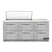Continental D72N18M-FB-D 72" Designer Line Sandwich/Salad Prep Table w/ Refrigerated Base, 115v-cityfoodequipment.com
