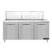 Continental D72N27M 72" Designer Line Sandwich/Salad Prep Table w/ Refrigerated Base, 115v-cityfoodequipment.com