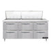Continental D72N27M-D 72" Designer Line Sandwich/Salad Prep Table w/ Refrigerated Base, 115v-cityfoodequipment.com