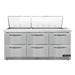 Continental D72N27M-FB-D 72" Designer Line Sandwich/Salad Prep Table w/ Refrigerated Base, 115v-cityfoodequipment.com