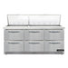 Continental D72N30M-FB-D 72" Designer Line Sandwich/Salad Prep Table w/ Refrigerated Base, 115v-cityfoodequipment.com