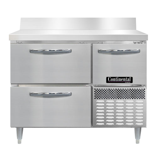 Continental DFA43NSSBSD 43" W Worktop Freezer w/ (2) Sections, (1) Door, (2) Drawers, 115v-cityfoodequipment.com