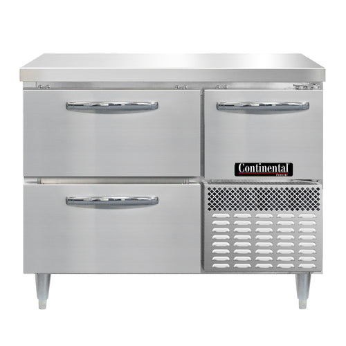Continental DFA43NSS-D 43" W Worktop Freezer w/ (2) Sections, (1) Door, (2) Drawers, 115v-cityfoodequipment.com