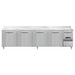 Continental DRA118NSSBS 118" Worktop Refrigerator w/ (5) Sections, 115v-cityfoodequipment.com