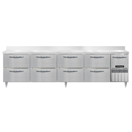 Continental DRA118NSSBS-D 118" Worktop Refrigerator w/ (5) Sections, 115v-cityfoodequipment.com