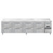 Continental DRA118NSSBS-D 118" Worktop Refrigerator w/ (5) Sections, 115v-cityfoodequipment.com
