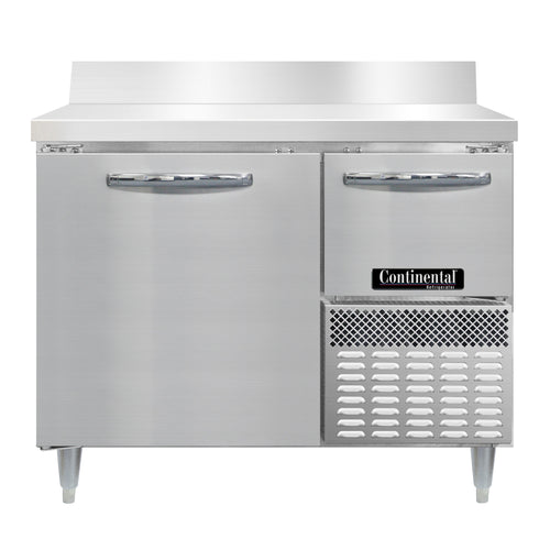 Continental DRA43NSSBS 43" Worktop Refrigerator w/ (2) Sections, 115v-cityfoodequipment.com