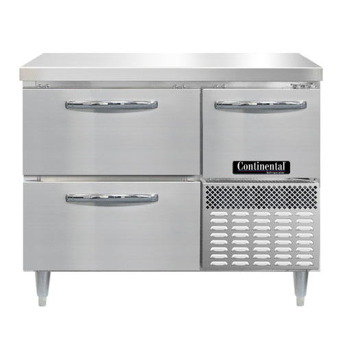 Continental DRA43NSS-D 43" Worktop Refrigerator w/ (2) Sections, 115v-cityfoodequipment.com