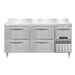 Continental DRA68NSSBS-D 68" Worktop Refrigerator w/ (3) Sections, 115v-cityfoodequipment.com