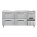 Continental DRA68NSS-D 68" Worktop Refrigerator w/ (3) Sections, 115v-cityfoodequipment.com