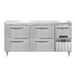 Continental DRA68NSS-F 68" Poultry & Fish File Worktop Refrigerator W/ (4) Drawers & (1) Door, 115v-cityfoodequipment.com