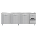 Continental DRA93NSS 93" Worktop Refrigerator w/ (4) Sections, 115v-cityfoodequipment.com