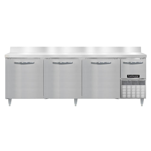 Continental DRA93NSSBS 93" Worktop Refrigerator w/ (4) Sections, 115v-cityfoodequipment.com