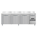 Continental DRA93NSSBS 93" Worktop Refrigerator w/ (4) Sections, 115v-cityfoodequipment.com