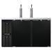 Continental KC59N 59" Kegerator Beer Dispenser W/ (2) Keg Capacity - (2) Columns, Black, 115v-cityfoodequipment.com
