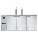 Continental KC79NSS 79" Kegerator Beer Dispenser W/ (3) Keg Capacity - (2) Column, Stainless, 115v-cityfoodequipment.com