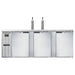 Continental KC90NSS 90" Kegerator Beer Dispenser W/ (4) Keg Capacity - (2) Column, Stainless, 115v-cityfoodequipment.com