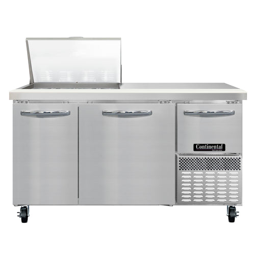 Continental RA60N12M 60" Sandwich/Salad Prep Table w/ Refrigerated Base, 115v-cityfoodequipment.com