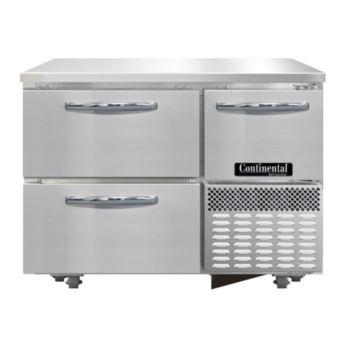 Continental RA43SN-U-D 43"W Undercounter Refrigerator w/ (2) Sections, (1) Door, (2) Drawers, 115v-cityfoodequipment.com