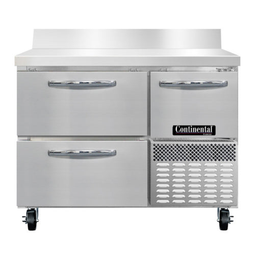 Continental FA43SNBS-D 43"W Worktop Freezer w/ (2) Sections, (1) Door, (2) Drawers, 115v-cityfoodequipment.com
