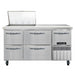 Continental RA60N12M-D 60" Sandwich/Salad Prep Table w/ Refrigerated Base, 115v-cityfoodequipment.com