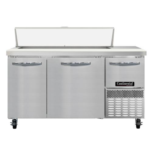 Continental RA60SN12 60" Sandwich/Salad Prep Table w/ Refrigerated Base, 115v-cityfoodequipment.com