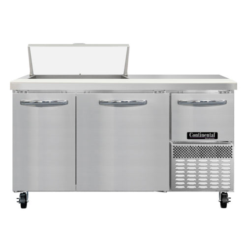Continental RA60SN8 60" Sandwich/Salad Prep Table w/ Refrigerated Base, 115v-cityfoodequipment.com