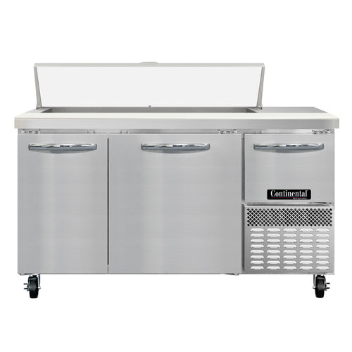 Continental RA60N12 60" Sandwich/Salad Prep Table w/ Refrigerated Base, 115v-cityfoodequipment.com