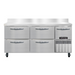 Continental FA68SNBS-D 68"W Worktop Freezer w/ (3) Sections, (1) Door, (4) Drawers, 115v-cityfoodequipment.com