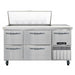 Continental RA60N18M-D 60" Sandwich/Salad Prep Table w/ Refrigerated Base, 115v-cityfoodequipment.com