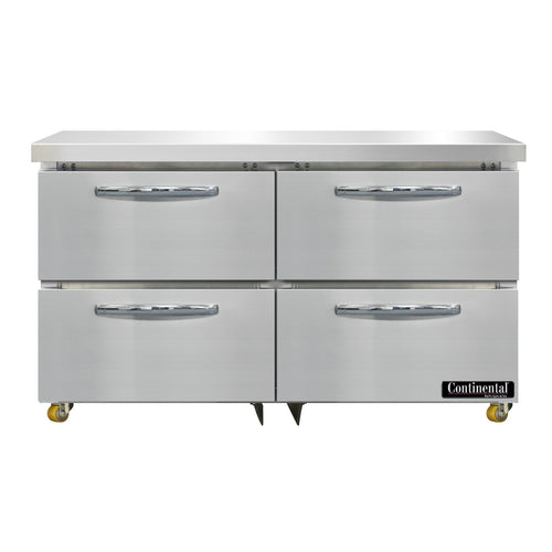Continental DF48N-U-D 48" W Undercounter Freezer w/ (2) Sections & (4) Drawers, 115v-cityfoodequipment.com