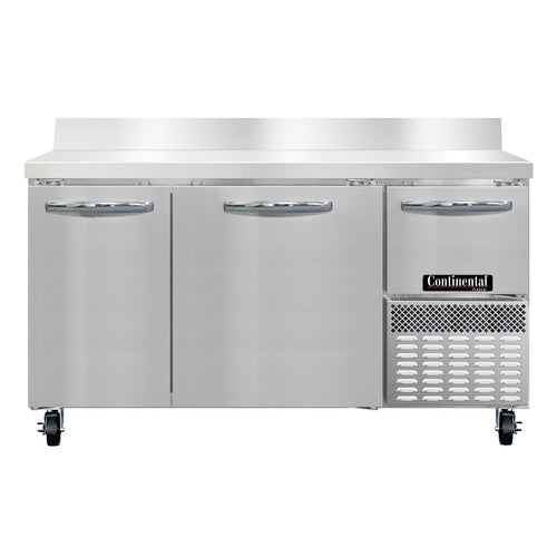 Continental FA60NBS 60" W Worktop Freezer w/ (3) Sections & (3) Doors, 115v-cityfoodequipment.com