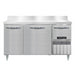 Continental DRA60NSSBS 60" Worktop Refrigerator w/ (3) Sections, 115v-cityfoodequipment.com