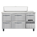 Continental RA60SN12-D 60" Sandwich/salad Prep Table W/ Refrigerated Base, 115v-cityfoodequipment.com