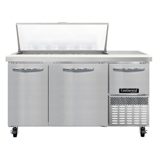 Continental RA60N18M 60" Sandwich/Salad Prep Table w/ Refrigerated Base, 115v-cityfoodequipment.com