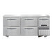 Continental FA68SN-U-D 68"W Undercounter Freezer w/ (3) Sections, (1) Door, (4) Drawers, 115v-cityfoodequipment.com