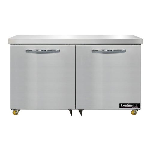 Continental DF48N-U 48" W Undercounter Freezer w/ (2) Sections & (2) Doors, 115v-cityfoodequipment.com