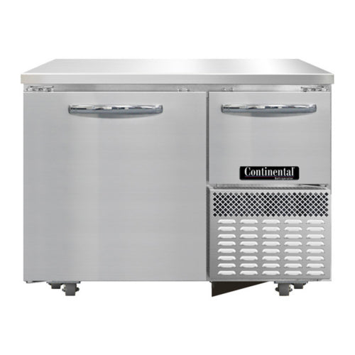 Continental RA43SN-U 43"W Undercounter Refrigerator w/ (2) Sections & (2) Doors, 115v-cityfoodequipment.com