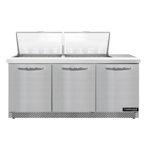Continental D72N24M-FB 72" Designer Line Sandwich/Salad Prep Table w/ Refrigerated Base, 115v-cityfoodequipment.com