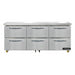 Continental D72N-U-D 72" W Undercounter Refrigerator w/ (3) Sections & (6) Drawers, 115v-cityfoodequipment.com